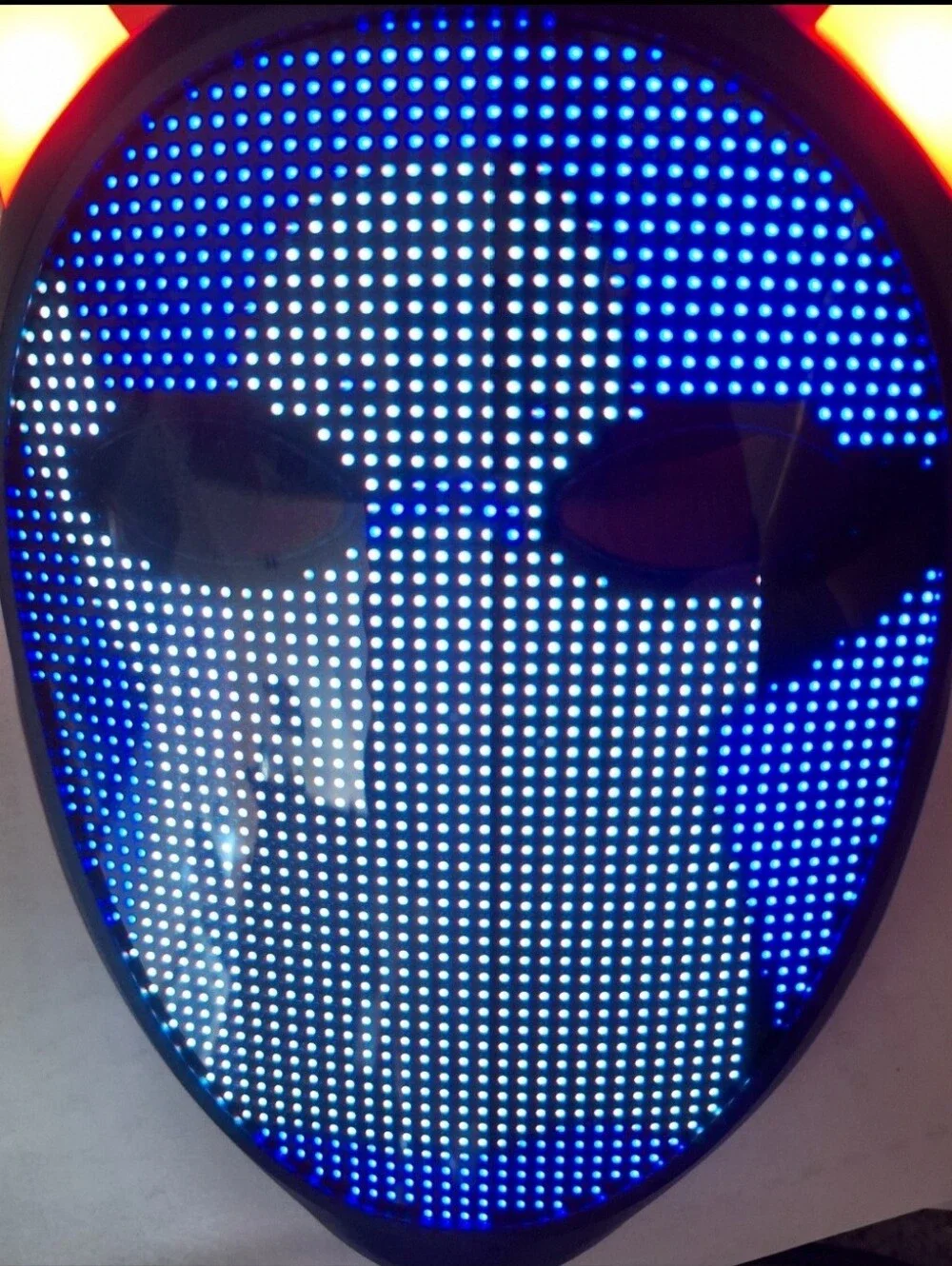 LED Mask Halloween Light Up App Control Customizable Glowing Cosplay Mask NEW
